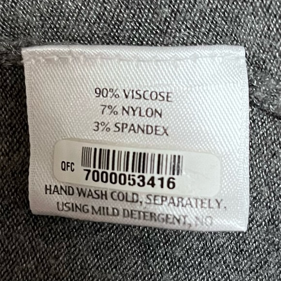 Eileen Fisher Cozy Viscose Stretch Cardigan Contrast Trim Gray Size Large Open - Picture 14 of 16